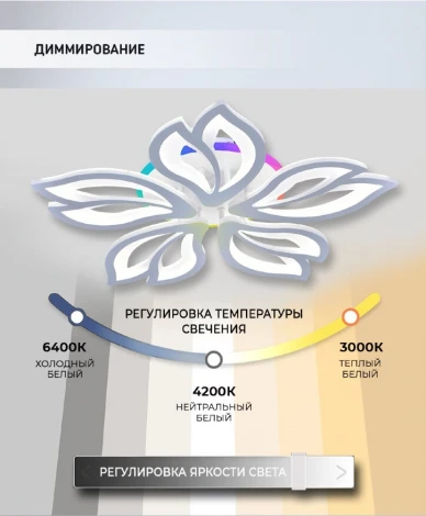 Потолочная люстра Seven Fires Pauli SF7097/6C-WT-RGB