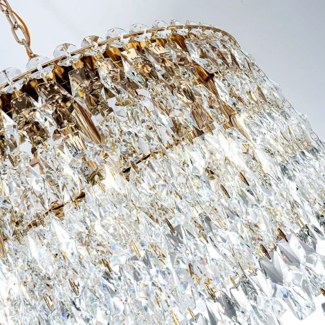 Подвесная люстра хрустальная с пультом Modelux MODELUX ML.7074.12 GD