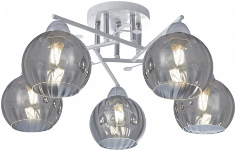 Потолочная люстра на штанге Arte Milano AMALFI 326508/5 WH+CR (220V, шар)