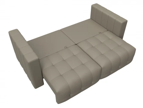 Диван прямой Лига-052 НПБ (ЛДСП,Брус,Фанера/Пластик/Экокожа/Бежевый) Лига Диванов 129902