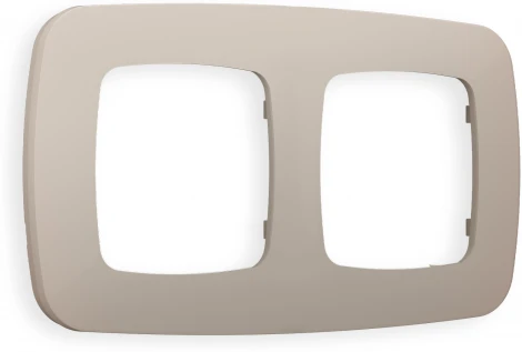 Рамка Ambrella Volt OMEGA Ecta (Серо-бежевый матовый) 2-ая OF140362