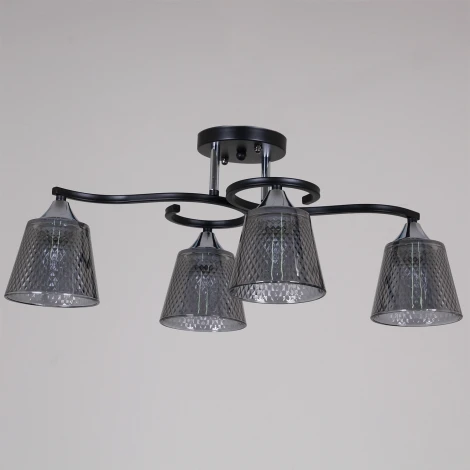 Потолочная люстра на штанге Reluce 06089-0.3-04 BK+CR (220V)