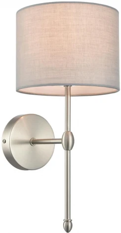 Бра Lumion Latti 8262/1W металл/текстиль, никель/серый E14 1*40W 220V