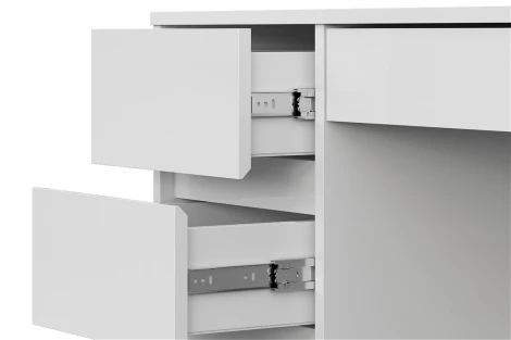 Стол компьютерный Арника №13 Серия 2, Белый глянец