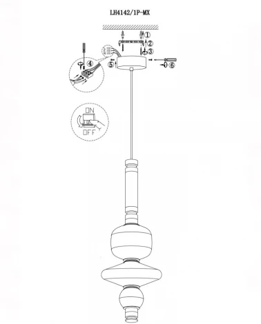 Подвесной светильник Lumien Hall Vilem LH4142/1P-MX