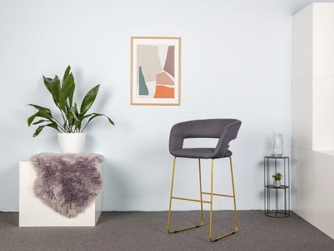 Кресло бар. Hugs Тм.Сер/Link Золото R-Home арт.41023110032h_ТмСер_БАР