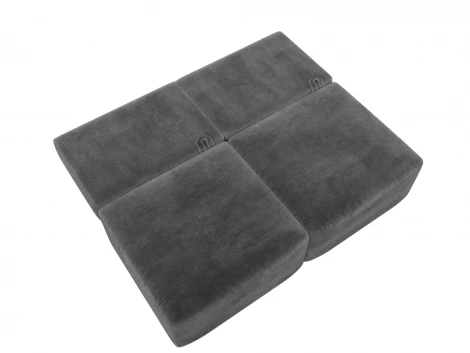 Диван прямой модульный Лига-060 НПБ (ЛДСП,Брус,Фанера/Пластик/Велюр/Серый) Лига Диванов 129458