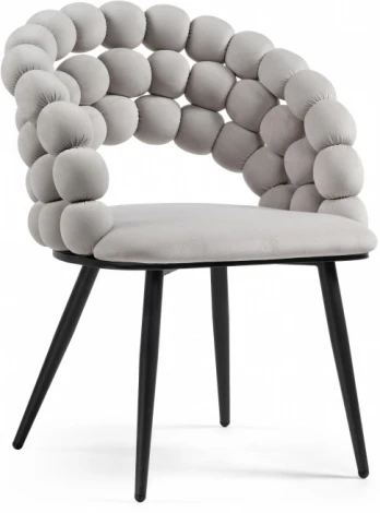 Стул на металлокаркасе Woodville Ball gray / black