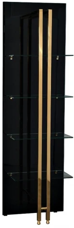 Стеллаж Garda Decor 58DB-SH17071B (Черный,Золотой,Прозрачный)