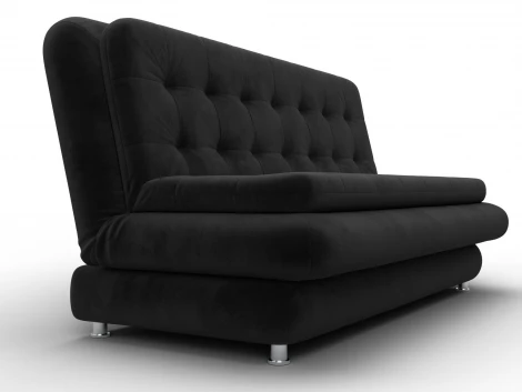 Диван-книжка Лига-123 (Металл,ЛДСП,Брус,Доска,Велюр/Черный) Лига Диванов 137620