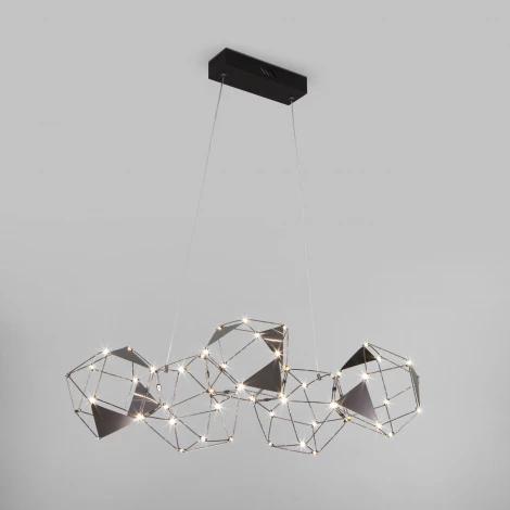 Подвесной светильник светодиодный Eurosvet Uma 90368/5 черный жемчуг (220V, на тросе)