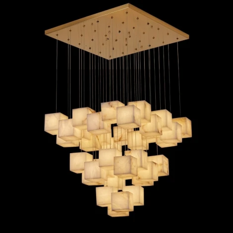 Подвесная люстра каскадная Fluorite Solidez FL1109-25P (220V, на проводе)