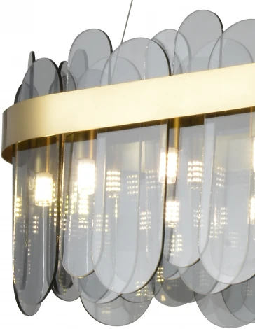 Подвесная люстра Natali Kovaltseva Valencia 91000/15C GOLD SATIN