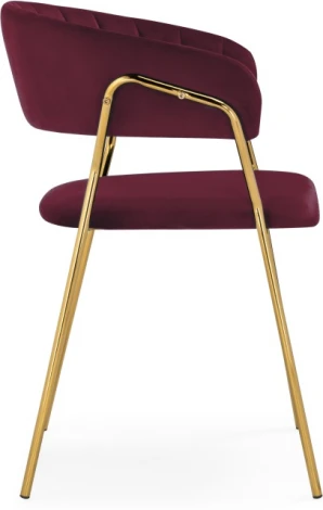 Стул на металлокаркасе Woodville Kamelia 1 wine red / gold