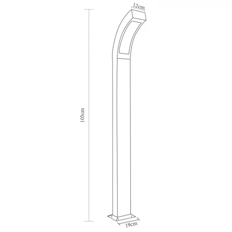 Наземный светильник Arte Lamp Inchino A8101PA-1GY