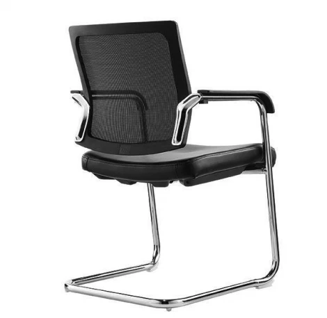 Кресло для посетителей Sling черная ткань/сетка