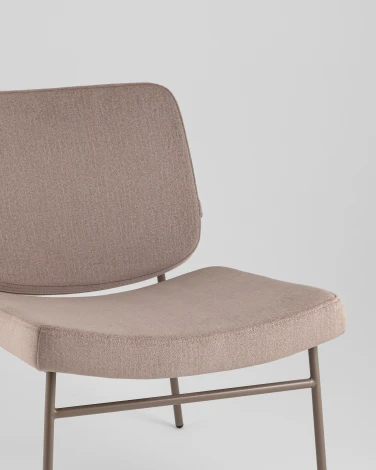 Кресло Stool Group Эбигейл велюр бежевый, каркас бежево-серый УТ000041982