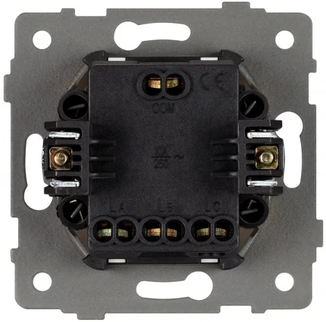 Механизм выключателя трехклавишный непроходной SWT-MK03-PL-GR-V (250V, 10A) (Arlight) 049898