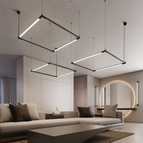 Набор подвеса угловой с вводом питания Elektrostandard Module System 85195/00 (черный) (48V, на тросе)