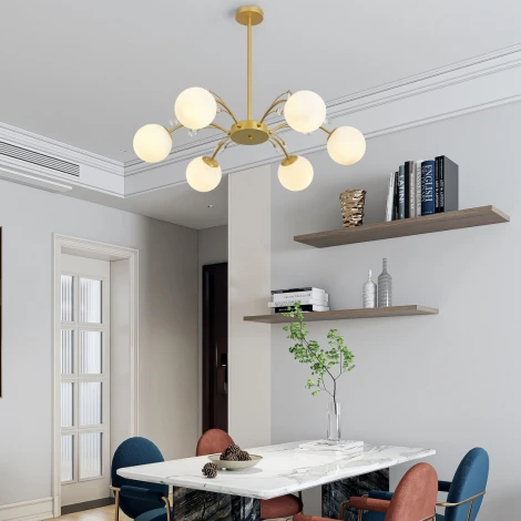 Потолочная люстра на штанге Arte Milano Neapol-71069 273802/6 GD (220V, шар)