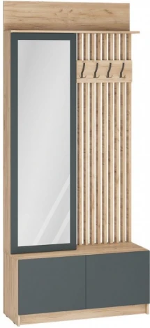 Модульная прихожая Молд комплектация 1 (Молд комплектация 1 дуб крафт золотой / серый графит) Woodville арт.581938