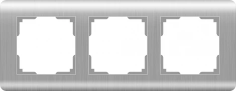 Рамка на 3 поста Stream (серебряный) Werkel W0032106 (a051277)
