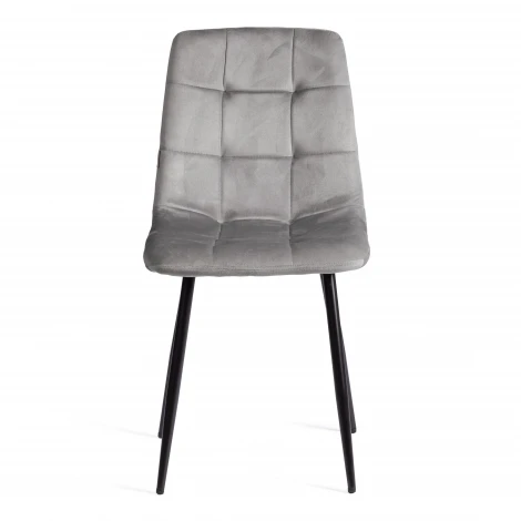 Стул Chilly/Чилли (мод. JSC-220)/2 шт. в упаковке велюр/металл, 44,5х52,5х88см, темно-серый HLR24/черный (Комплект из 2 шт.) Tetchair 24561