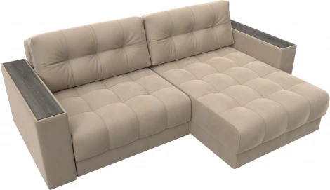 Диван угловой с декором Лига-049 НПБ Лига Диванов (Велюр) арт.128455