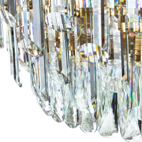 Подвесная люстра каскадная Divinare Bellatrix 3510/17 SP-18 (220V, хрусталь, на тросе)