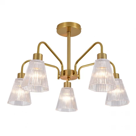 Потолочная люстра на штанге Escada Berzelia ES0000028 150001/5R E14*40W Copper