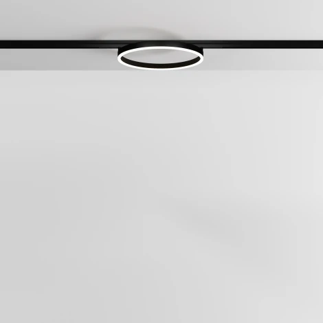 Трековый светильник магнитный однофазный 24W 48V Maytoni Rim TR227-2-24W3K-B (LED, кольцо)