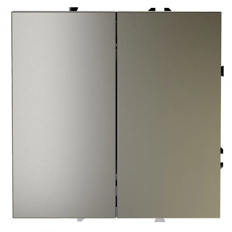 Перекрестный переключатель встраиваемый IP30 Voltum S70 VLS020504 двухклавишный 10А, (шелк)