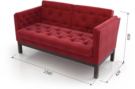 Диван Arsko Айверс М венге красный шенилл