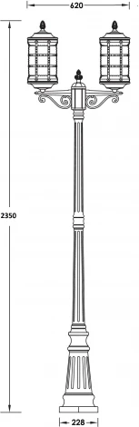 Наземный фонарь Oasis Light BARSELONA 81209A Gw (220V, IP44)