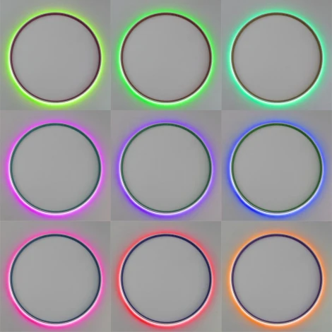 Настенно-потолочный светодиодный светильник IP40 Citilux Etalon CL750500R Белый+Бук с пультом и RGB подсветкой