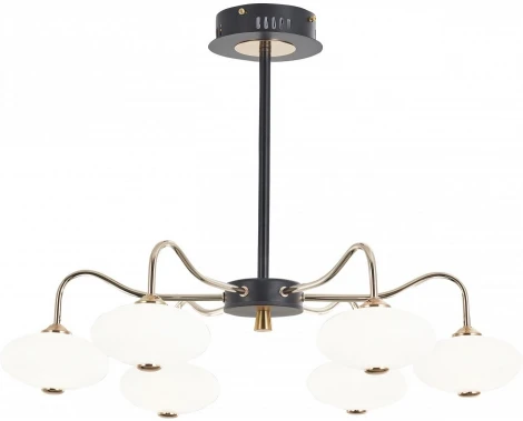 Потолочная люстра светодиодная на штанге Arte Milano Neapol-73908 273908/6 BK/GD (220V)