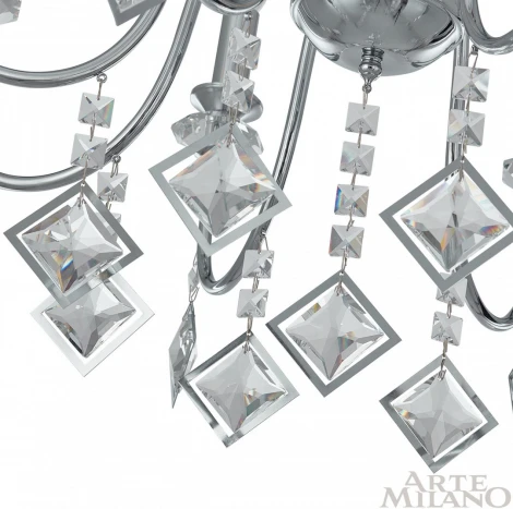 Подвесная люстра Arte Milano AM342101 342101/6 CR (220V, подвески, на цепи, подсвечник, свеча)
