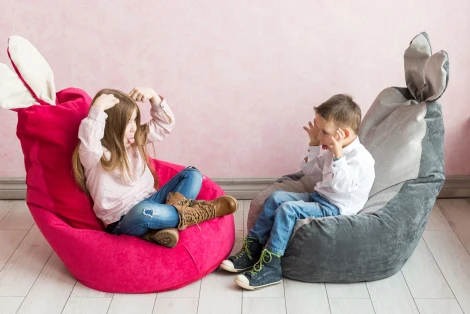 Кресло мешок Dreambag Зайчик Малиновый (Классический) 19118