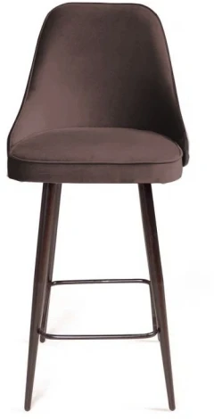 Стул полубарный Oliver, бархат антрацит 14/ чёрный конус Top Concept OLIVER 75396