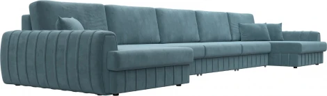 Диван П-образный Лига-057 НПБ МегаЛонг Лига Диванов (Велюр) арт.129356