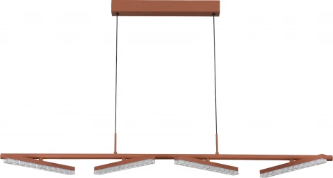 Подвесной светильник ST Luce SL1018 SL1018.603.04 терракотовый/прозрачный LED 4*32W 4000K (220V, на проводе)