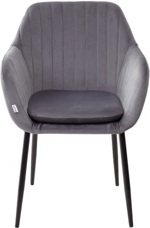 Стул ALABAMA BLUVEL-14 GREY, велюр / черный каркас М-City