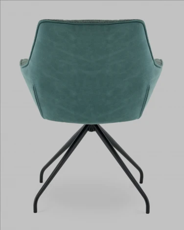 Кресло вращающееся Кимберли рогожка/замша зеленый Stool Group арт.УТ000041752