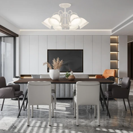 Потолочная люстра на штанге Arte Milano AM340800 340800/6 WT+SL (220V)