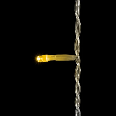 Гирлянда Бахрома 3,1 x 0,5 м Тепло-Белая с Мерцанием Белого Диода 220В, 150 LED, Провод Прозрачный ПВХ, IP54