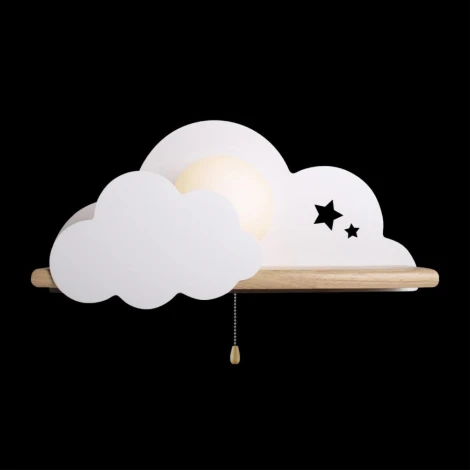 Настенный светильник Loft It Axel 10134 White (для детской, 220V, выключатель, шар)