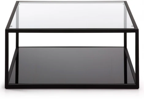 Журнальный стол La Forma (ex Julia Grup) Blackhill (Черный,Прозрачный/ Металл,Стекло,Сталь)