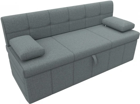 Диван кухонный прямой Лео (Серый/Рогожка) Лига Диванов арт.123763