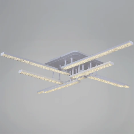 Потолочная люстра светодиодная на штанге с пультом с регулировкой цветовой температуры, яркости и ночным режимом Reluce 83177-0.3-4+4C