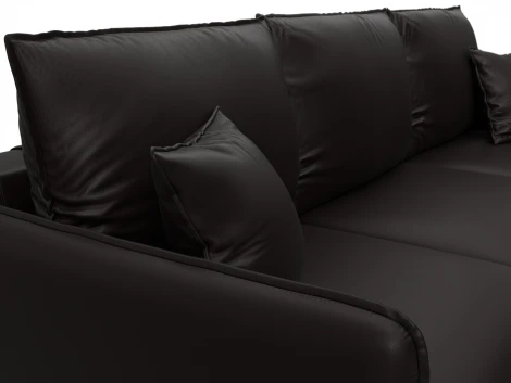 Диван угловой Лига-064 НПБ угол универсальный (ДСП/Дерево/Экокожа/Коричневый) Лига Диванов 129932